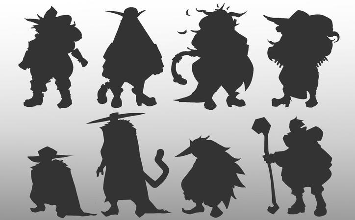 Fantasy Character Silhouettes